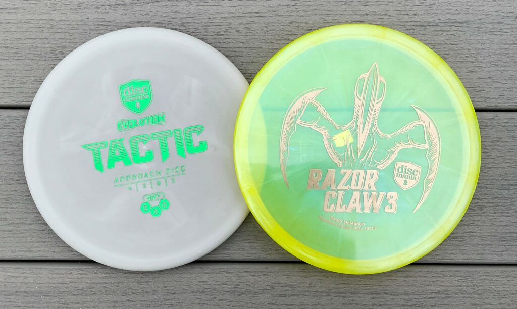 Discmania's Evolution Line Exo Soft Tactic and Meta Razor Claw Tactic